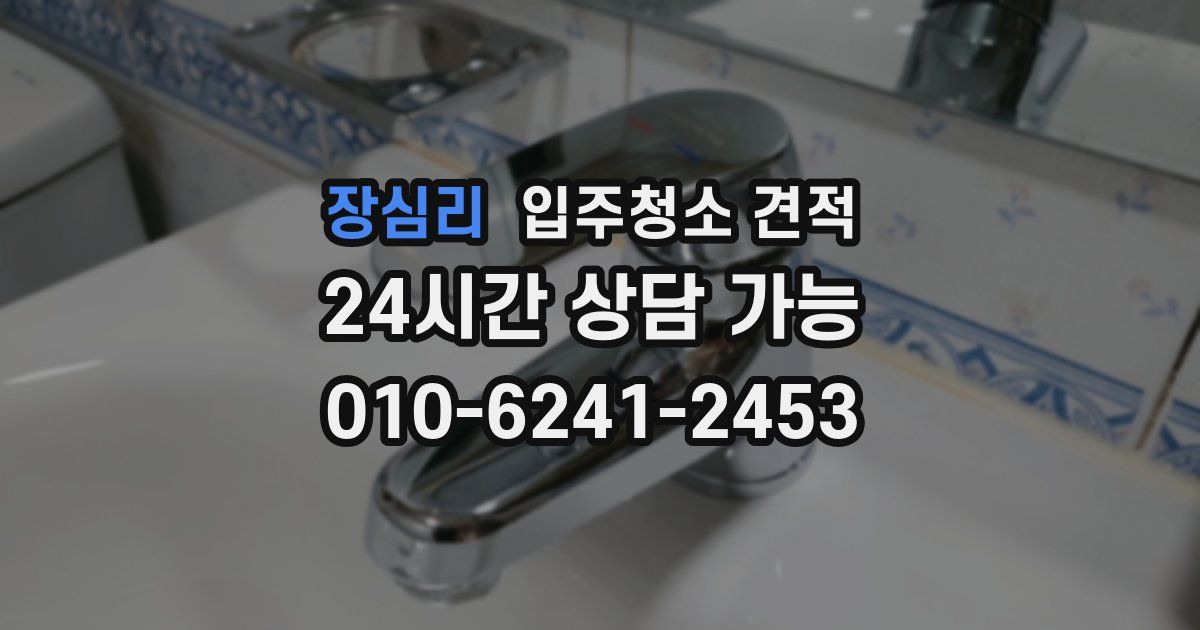 장심리 입주청소 견적