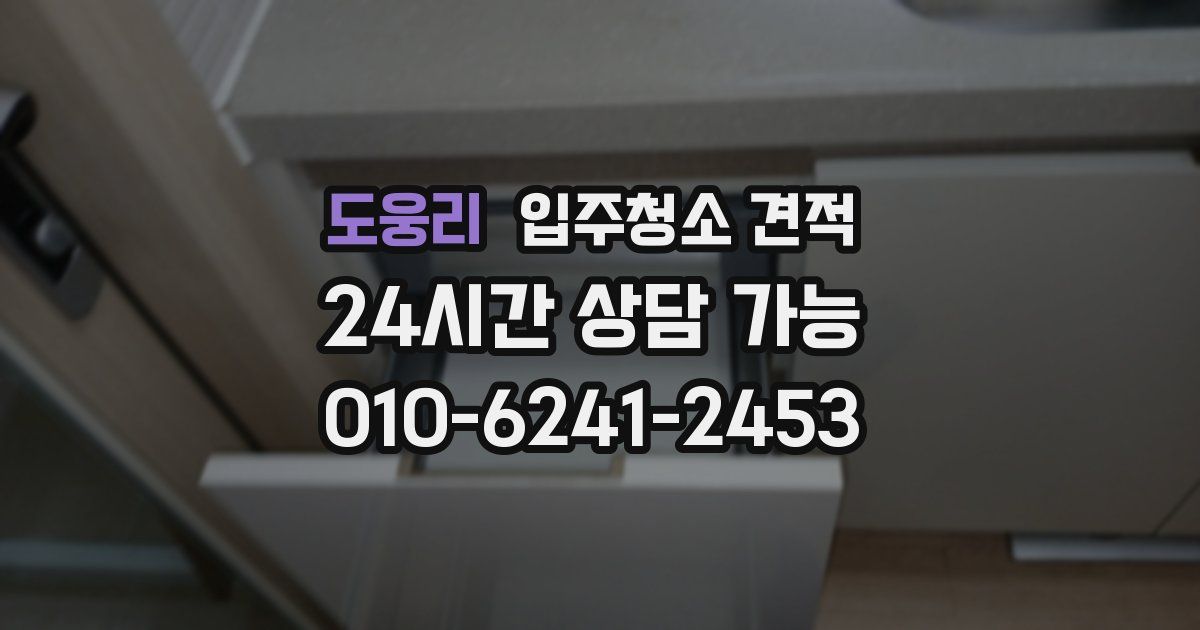 도웅리 입주청소 견적