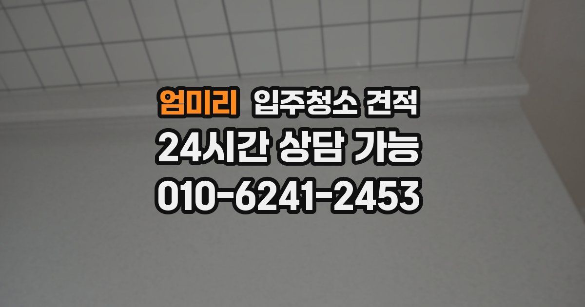 엄미리 입주청소 견적