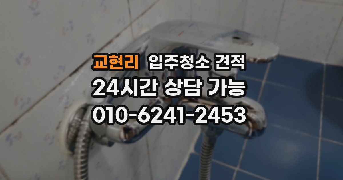 교현리 입주청소 견적