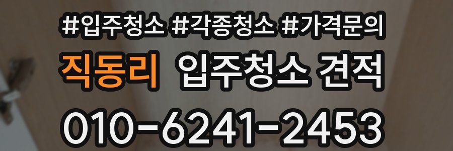 직동리 입주청소 견적