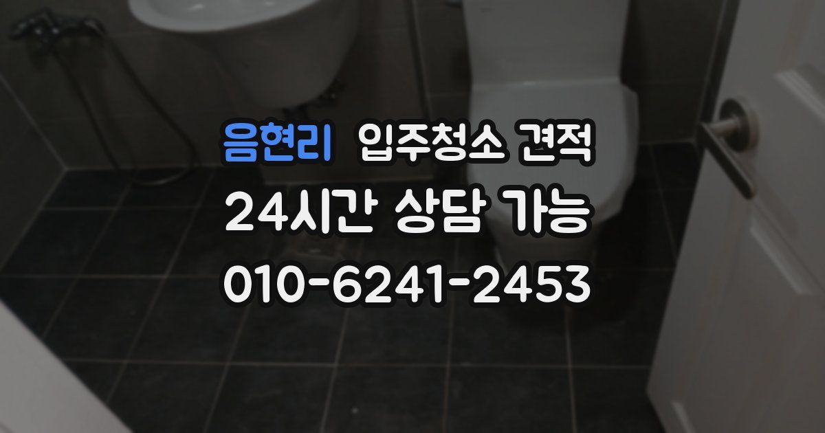 음현리 입주청소 견적