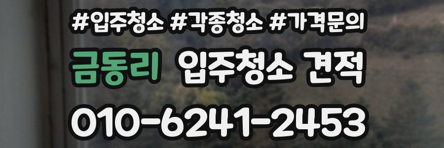 금동리 입주청소 견적