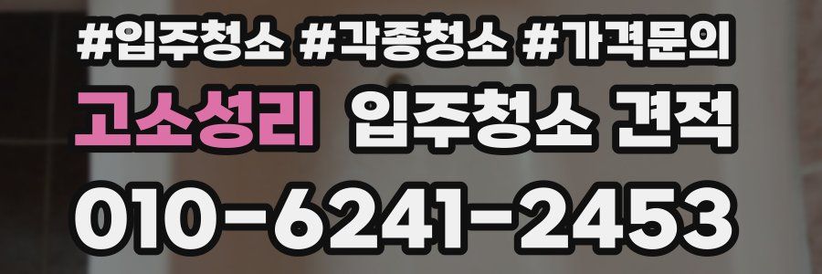 고소성리 입주청소 견적