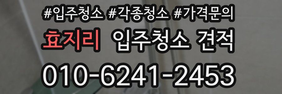효지리 입주청소 견적
