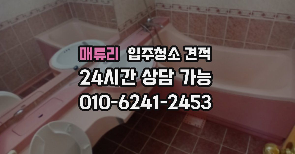매류리 입주청소 견적