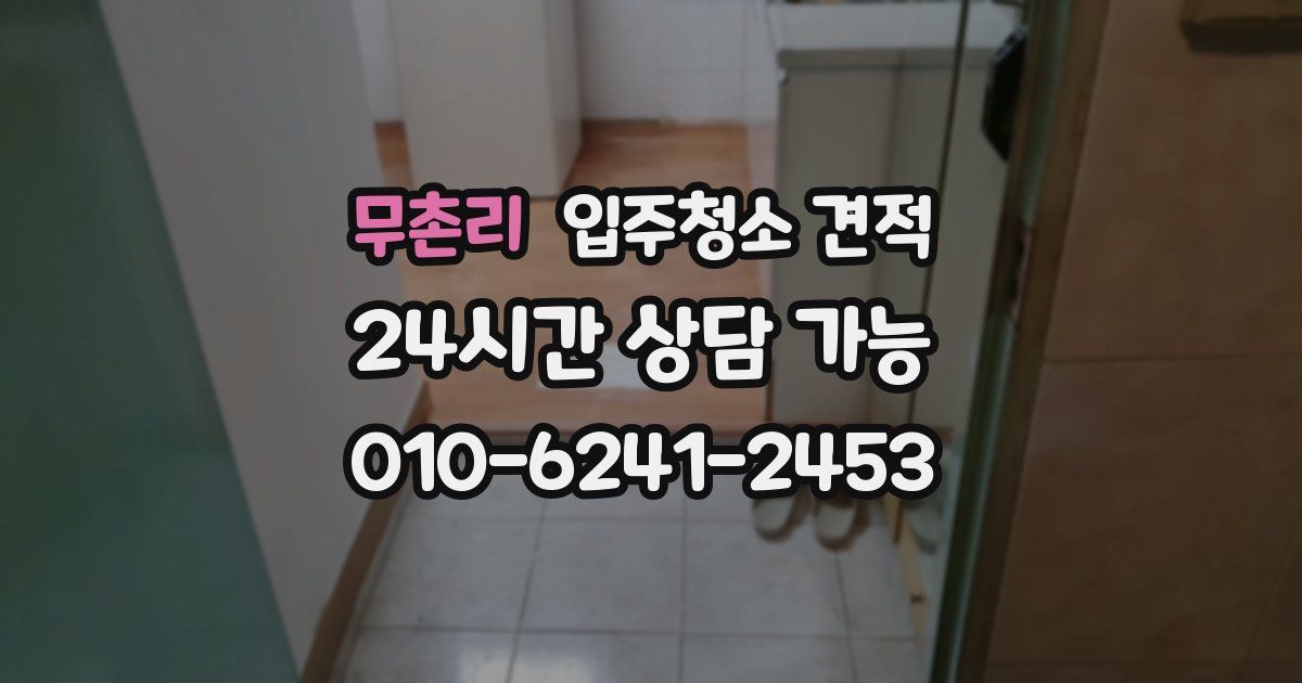 무촌리 입주청소 견적
