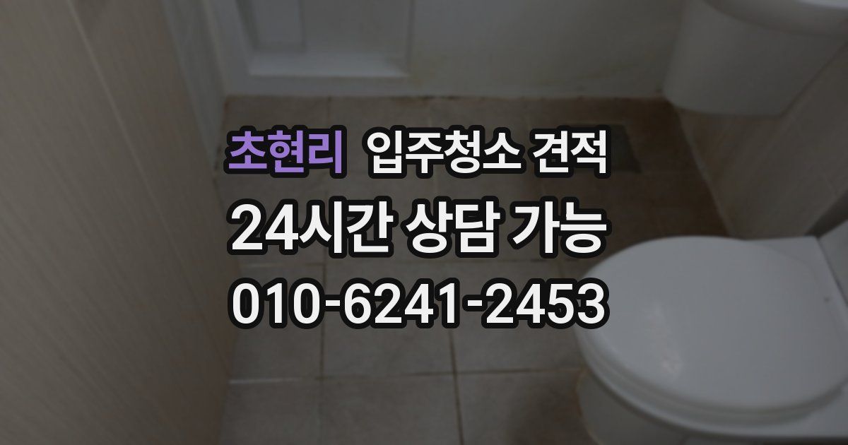 초현리 입주청소 견적