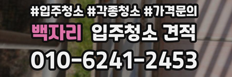 백자리 입주청소 견적