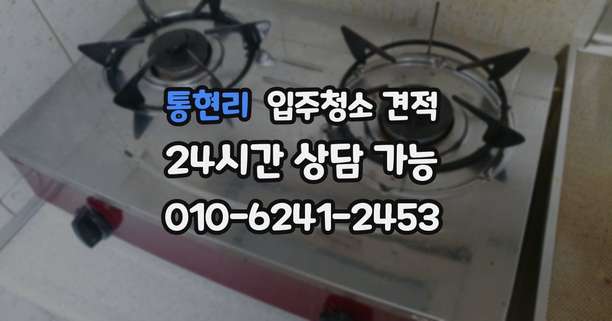 통현리 입주청소 견적