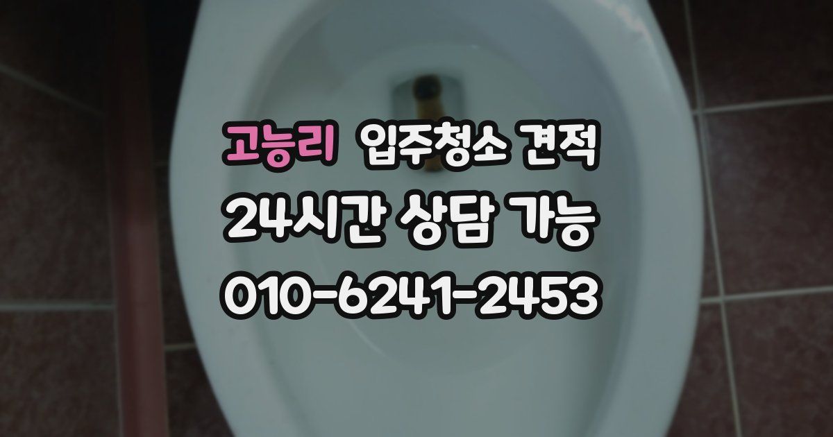 고능리 입주청소 견적
