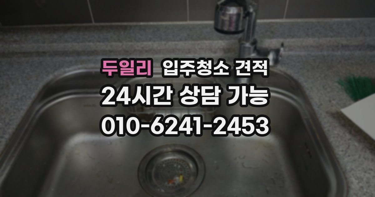 두일리 입주청소 견적