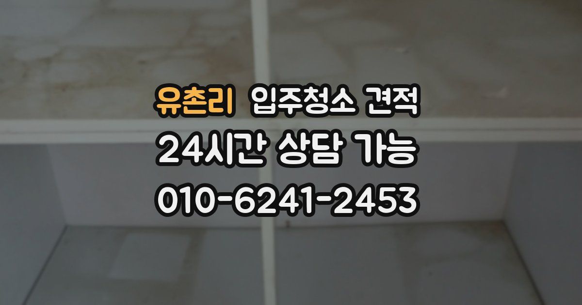유촌리 입주청소 견적