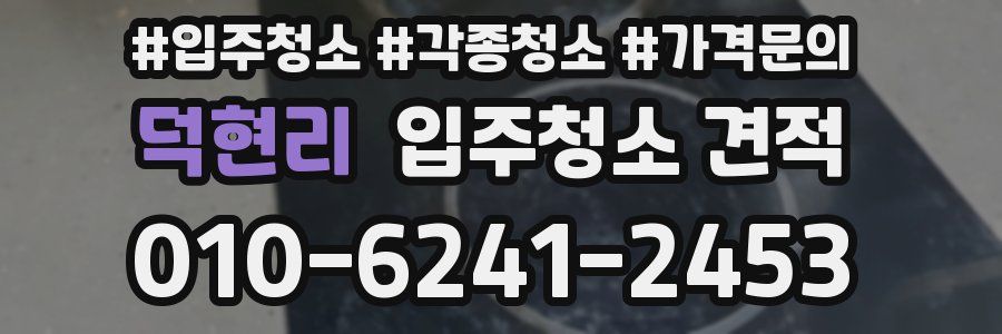 덕현리 입주청소 견적