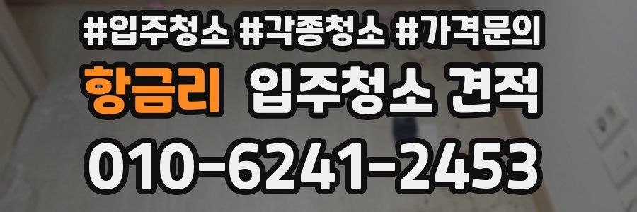 항금리 입주청소 견적