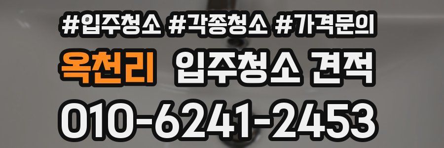 옥천리 입주청소 견적