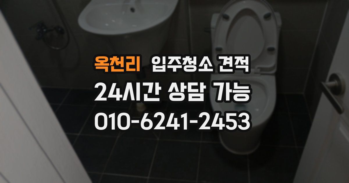 옥천리 입주청소 견적