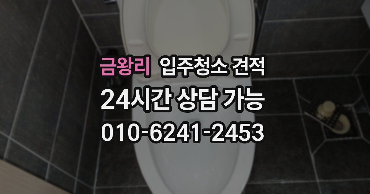 금왕리 입주청소 견적