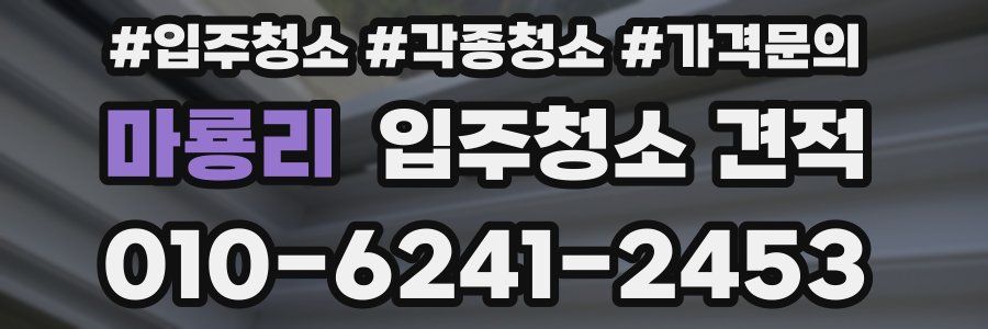 마룡리 입주청소 견적