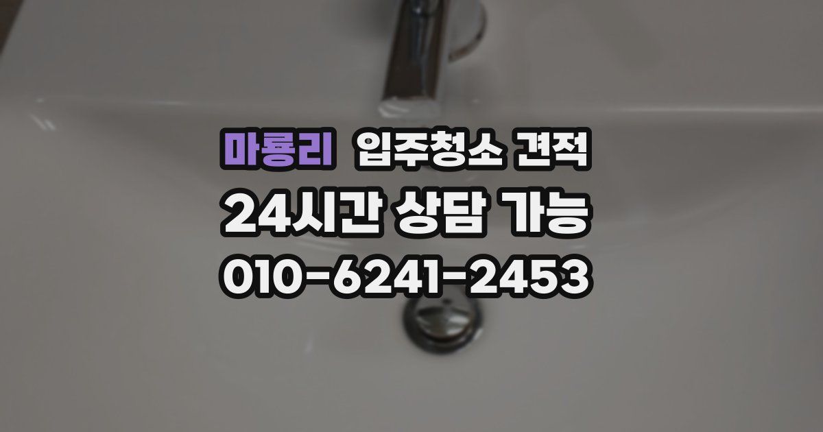 마룡리 입주청소 견적
