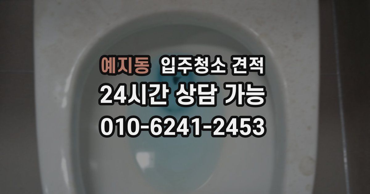 예지동 입주청소 견적