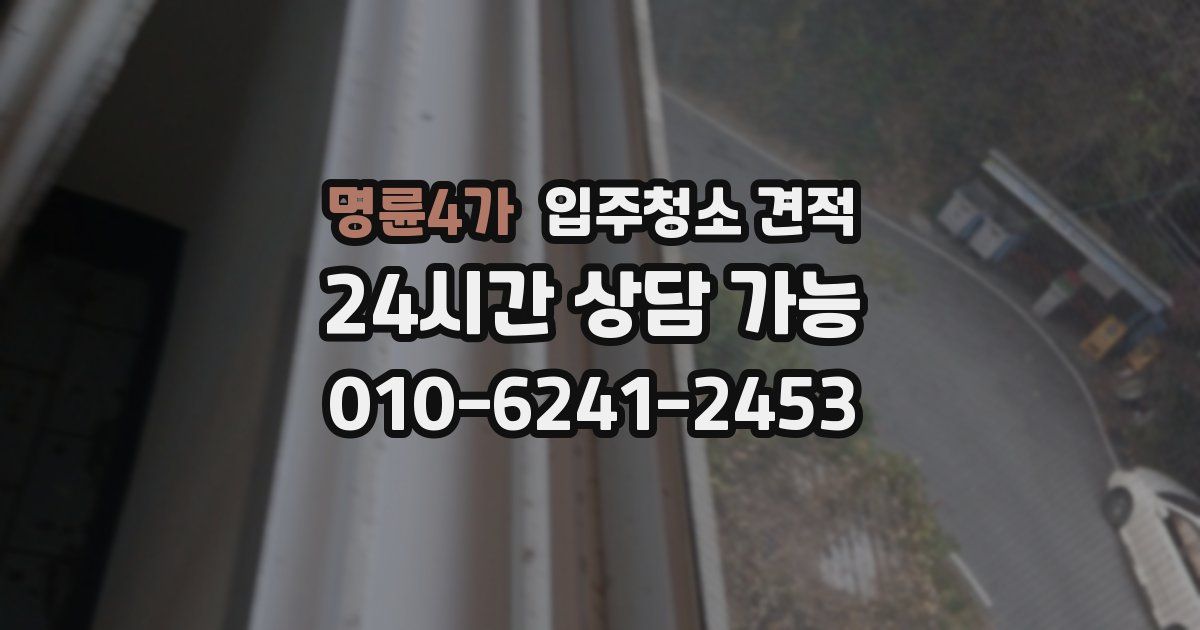 명륜4가 입주청소 견적
