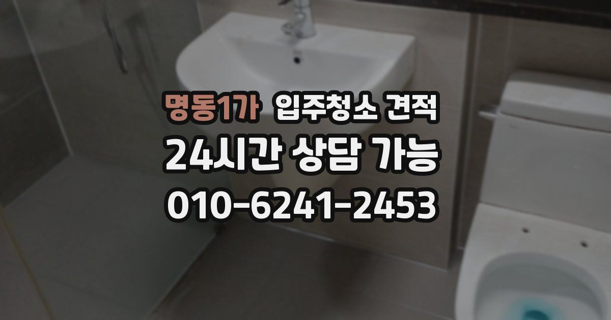 명동1가 입주청소 견적