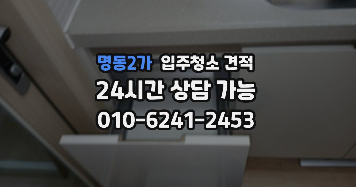 명동2가 입주청소 견적