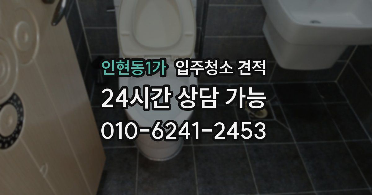 인현동1가 입주청소 견적