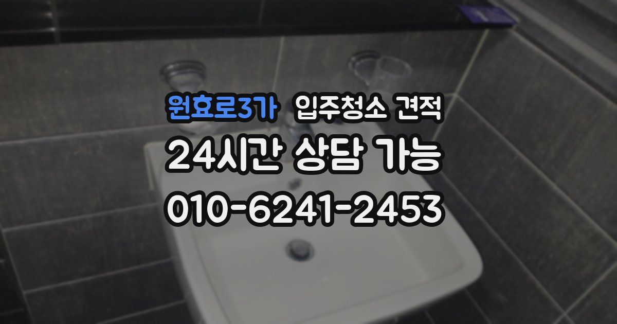 원효로3가 입주청소 견적