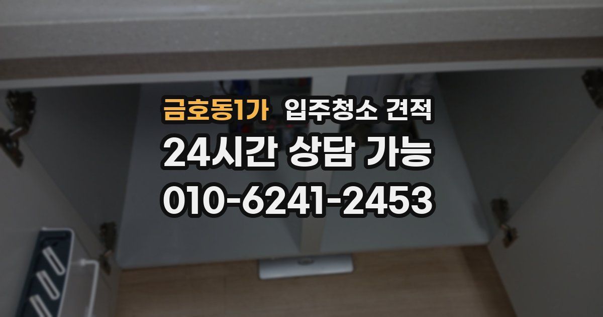 금호동1가 입주청소 견적
