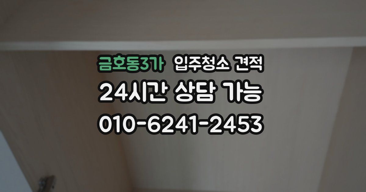 금호동3가 입주청소 견적