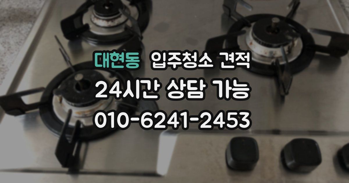 대현동 입주청소 견적