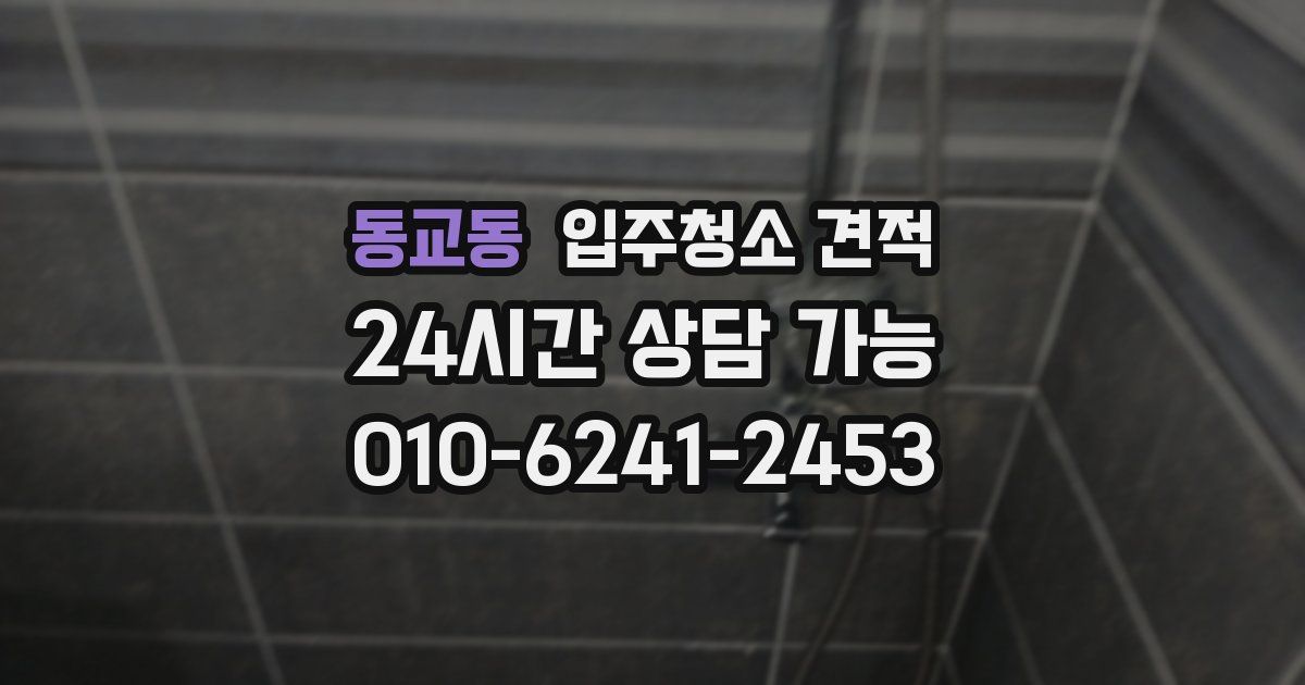동교동 입주청소 견적