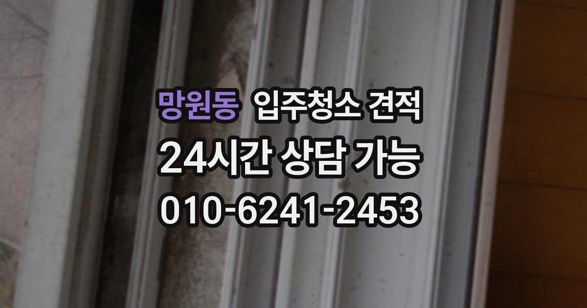 망원동 입주청소 견적