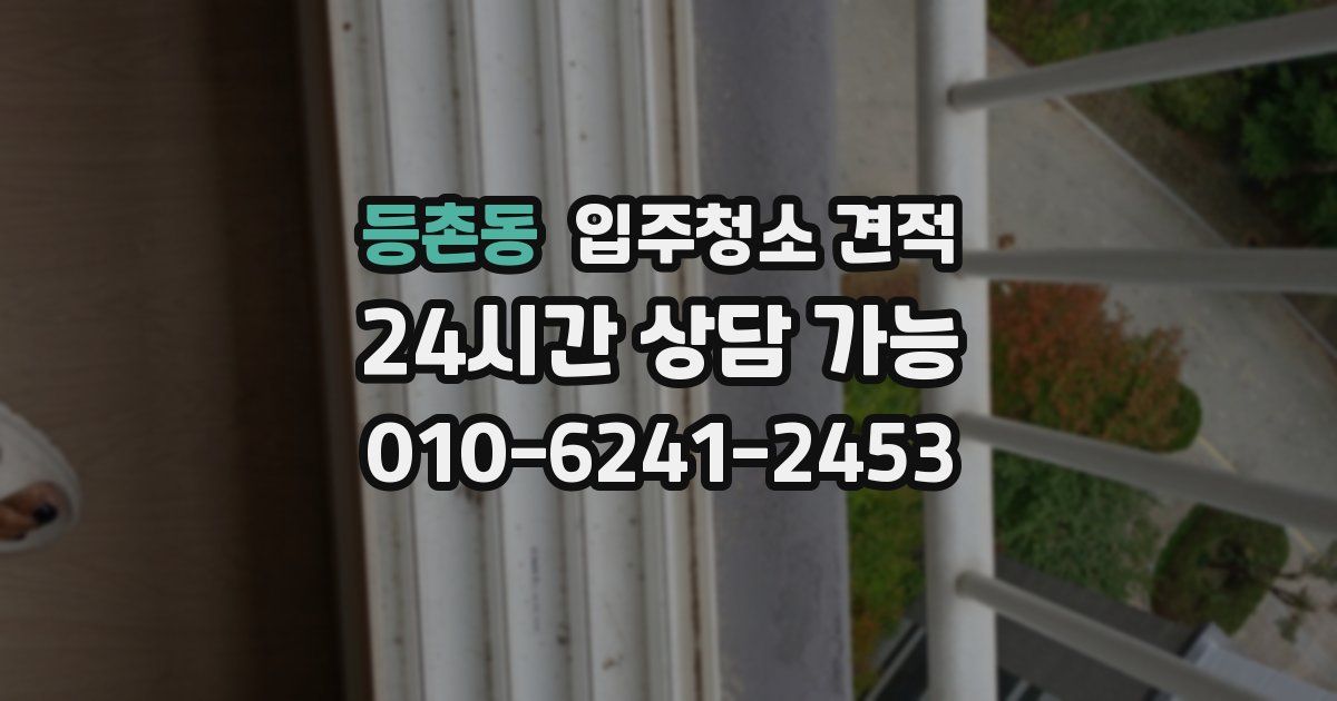 등촌동 입주청소 견적