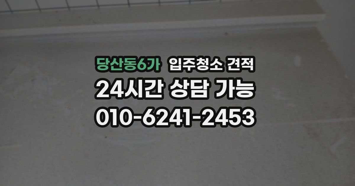 당산동6가 입주청소 견적