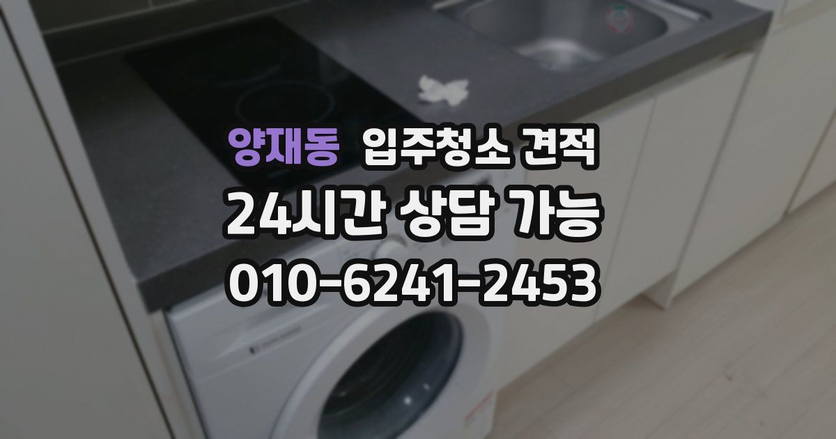 양재동 입주청소 견적