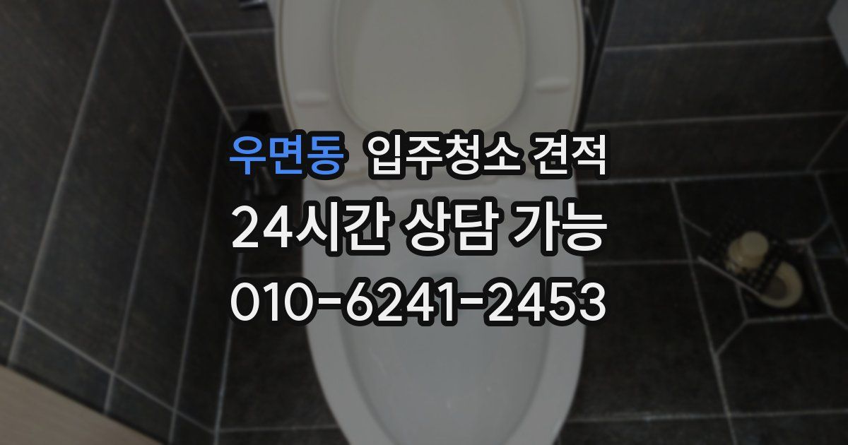 우면동 입주청소 견적