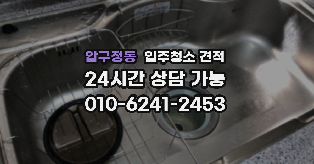 압구정동 입주청소 견적