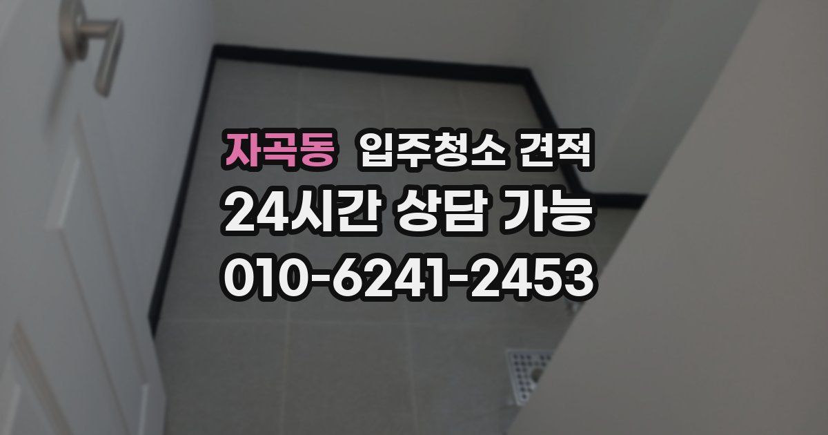 자곡동 입주청소 견적
