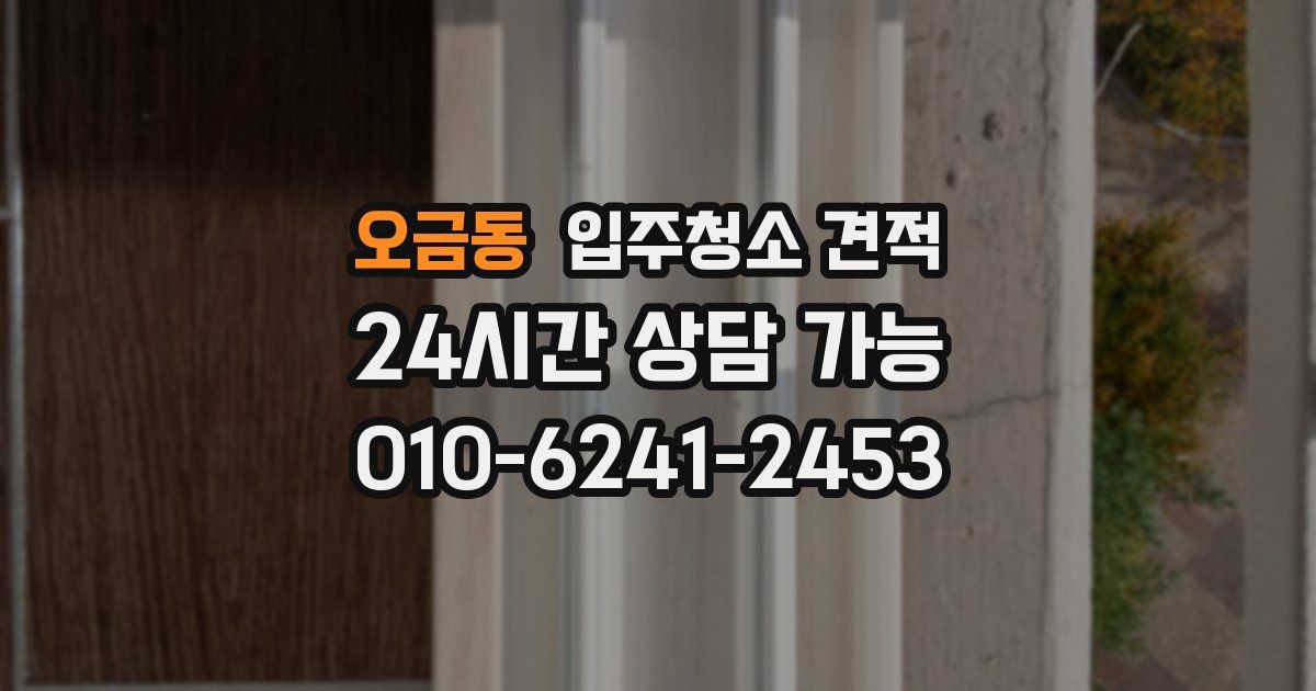 오금동 입주청소 견적