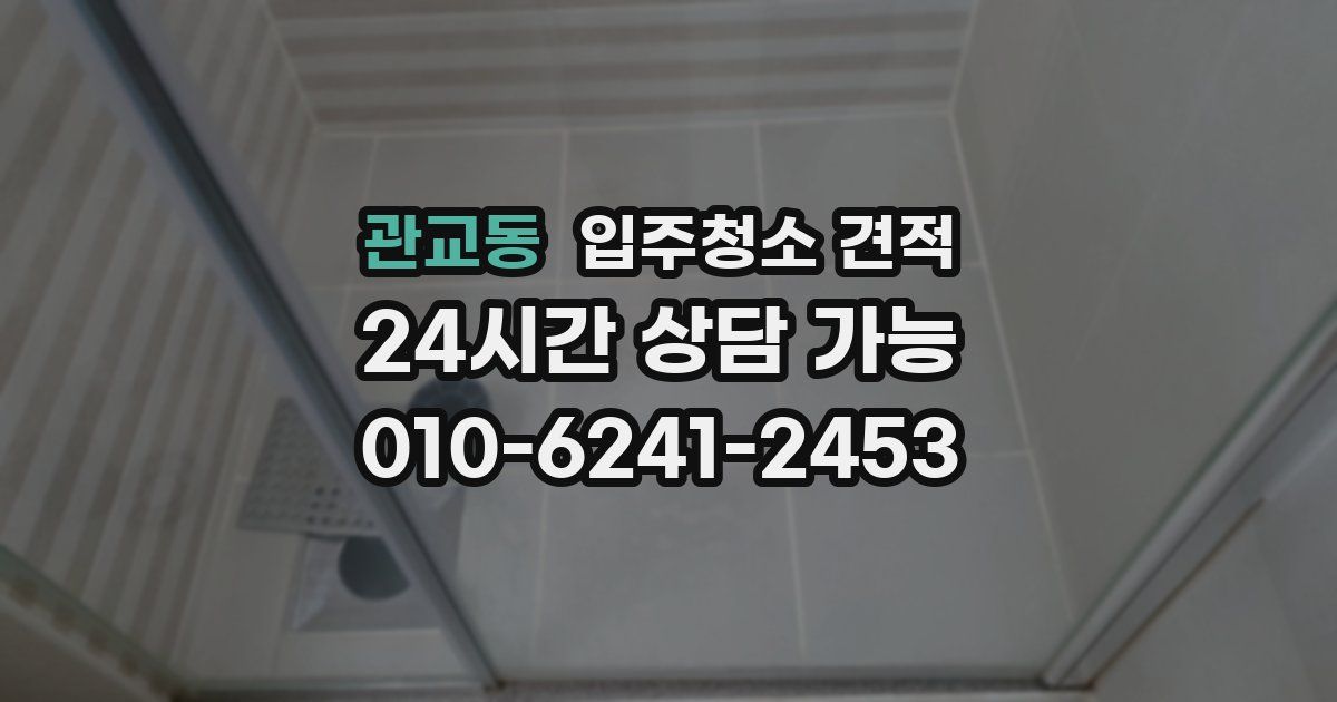 관교동 입주청소 견적