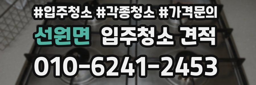 선원면 입주청소 견적