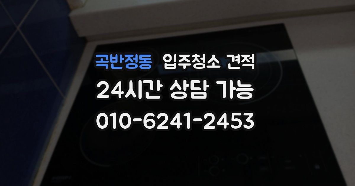 곡반정동 입주청소 견적
