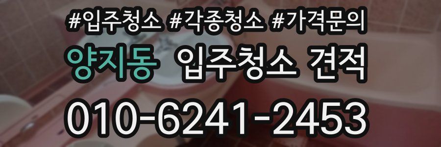 양지동 입주청소 견적
