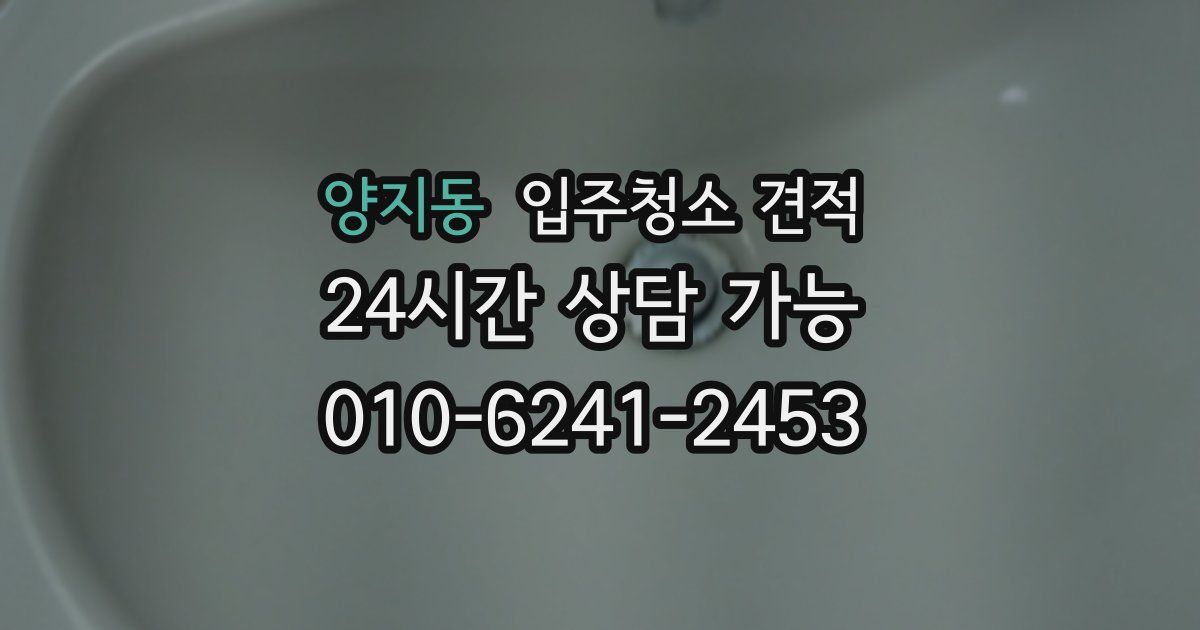 양지동 입주청소 견적