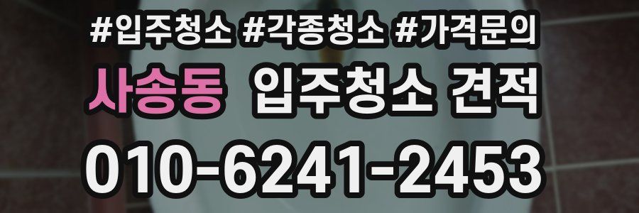 사송동 입주청소 견적