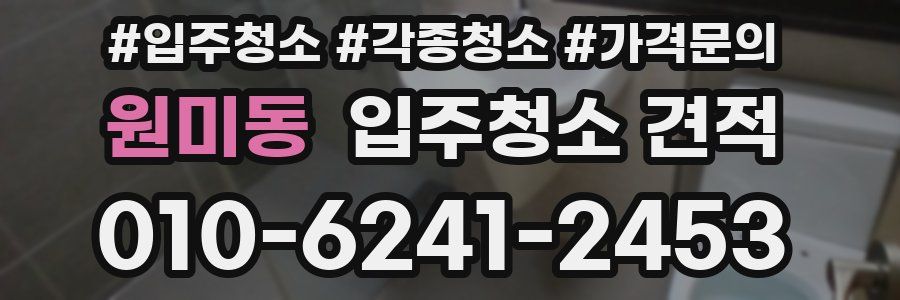 원미동 입주청소 견적