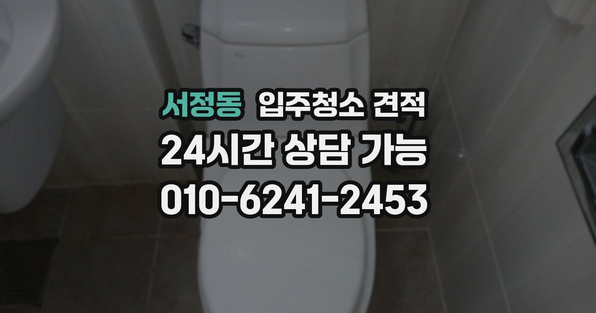 서정동 입주청소 견적
